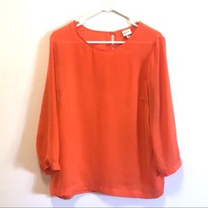 Neon Orange Merona Blouse size L